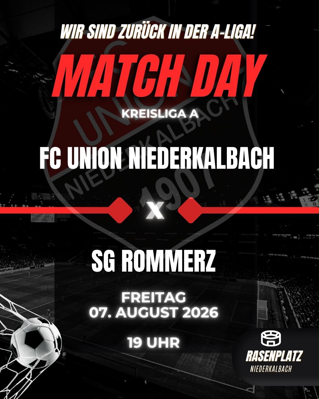 Wir sind zurück in der A-Liga! – Start zuhause gegen SG Rommerz
